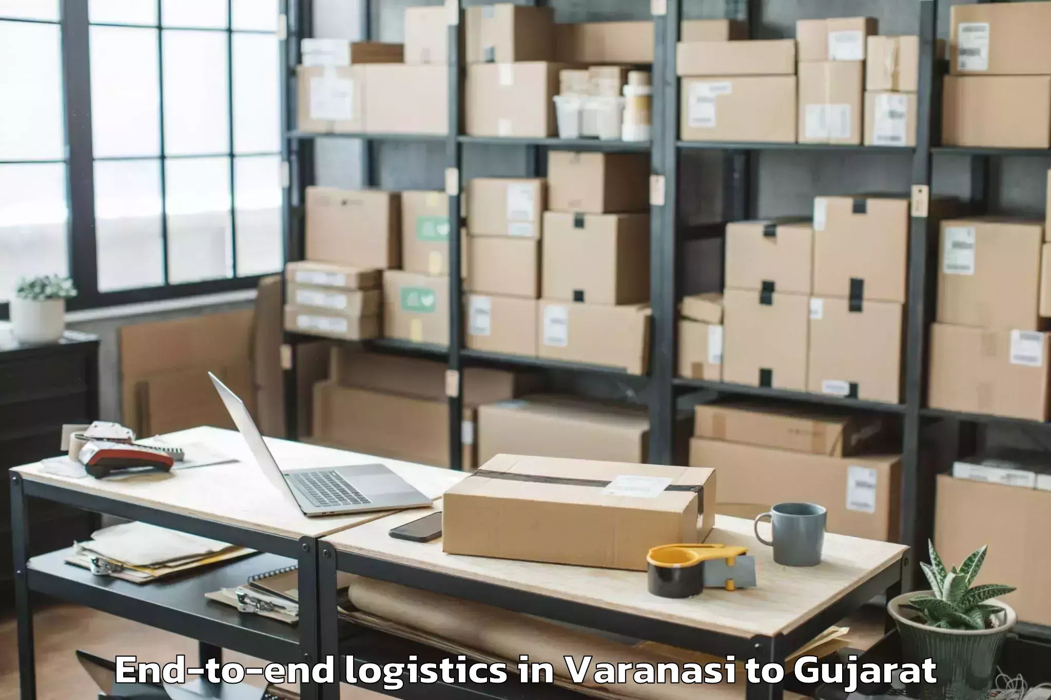 Professional Varanasi to Bhanvad End To End Logistics